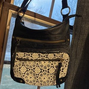 Scarleton black with lace crossbody
